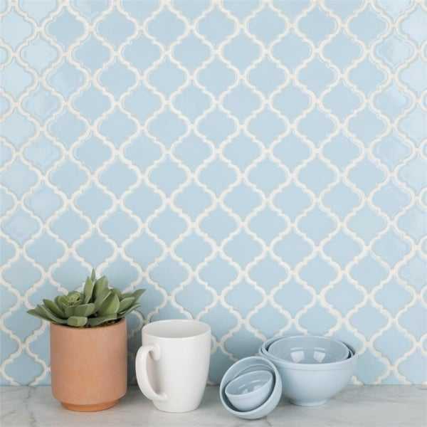 SomerTile 12.375x12.5-inch Antaeus Cashmere Blue Porcelain Mosaic Floor and Wall Tile (10 tiles/10.7 sqft.)