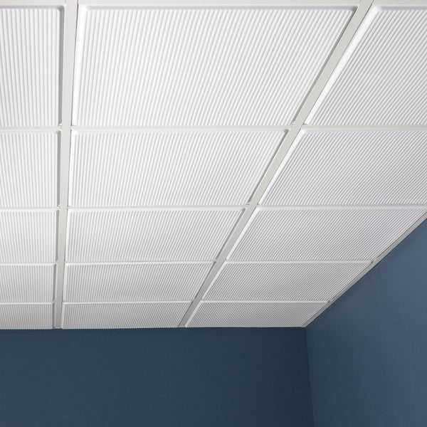 Genesis Contour Pro White Revealed Edge 2 x 2 ft. Lay-in Ceiling Tile (Pack of 12)