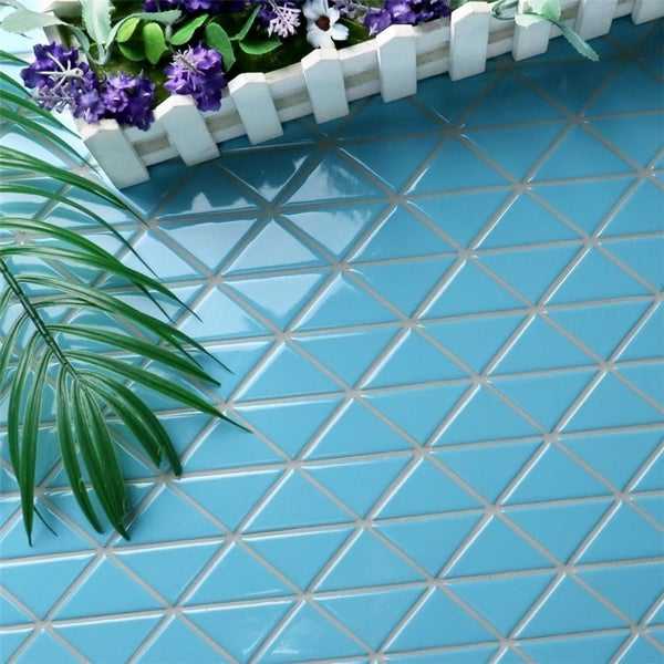 SomerTile 10x10.25-inch Tri Jag Baby Blue Porcelain Mosaic Floor and Wall Tile (10 tiles/7.3 sqft.)